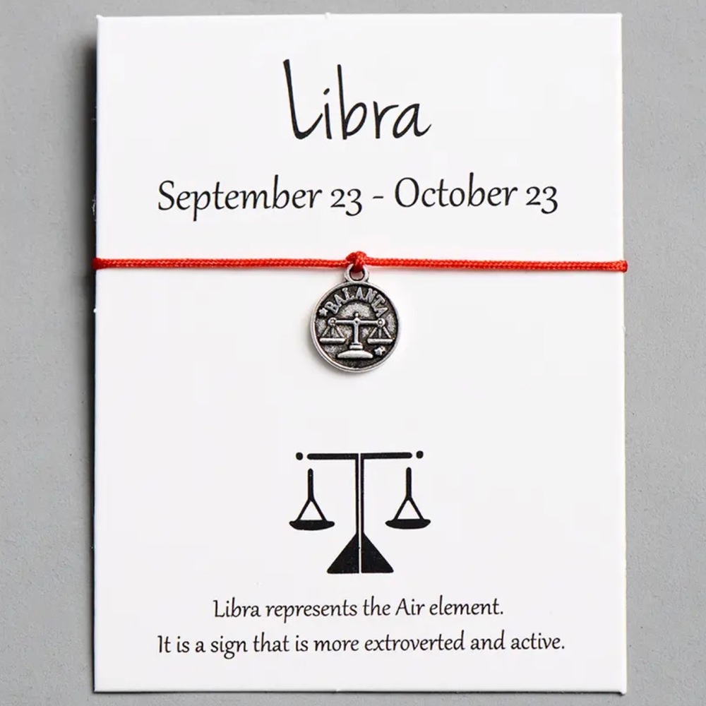 Libra ♎️ Astrology Zodiac Sign Constellations Wish Bracelet Birthday Jewelry
